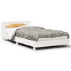 vidaXL Bedframe zonder matras massief grenenhout wit 75x190 cm