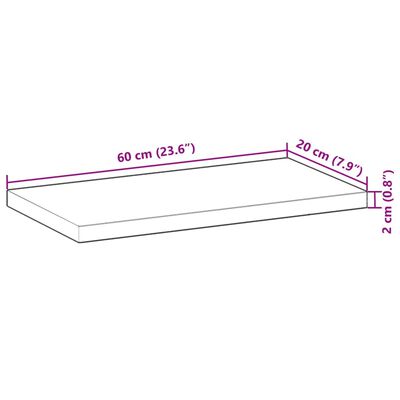 vidaXL Wandschappen 3 st zwevend olieafwerking 60x20x2 cm acaciahout