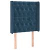 vidaXL Boxspring met matras en LED fluweel donkerblauw 80x200 cm