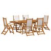 vidaXL 9-delige Tuinset massief acaciahout en textileen