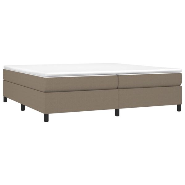 vidaXL Boxspring bed stof taupe 200x200 cm