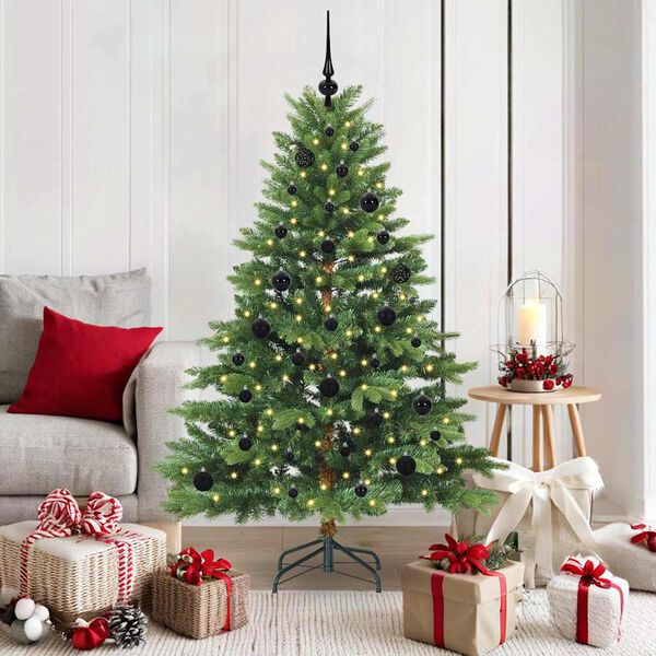 vidaXL Kunstkerstboom met 150 LED met standaard Groen 150 cm PE en PVC