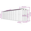 vidaXL Tuinschuur 191x810x198 cm gegalvaniseerd staal groen