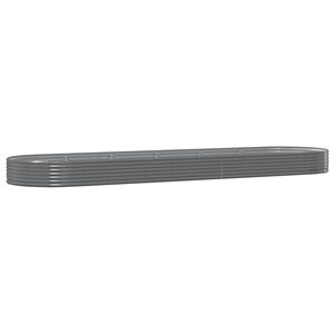 vidaXL Plantenbak 523x140x36 cm gegalvaniseerd staal grijs