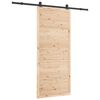 vidaXL Schuifdeur Naturel 90 x 208 cm Massief grenenhout