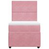 vidaXL Boxspring met matras fluweel roze 80x200 cm