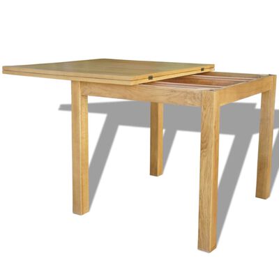 vidaXL Uitschuifbare tafel eikenhout 170x85x75 cm