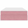 vidaXL Opbergbed met matras met matras Roze 120 x 190 cm Fluweel