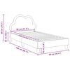 vidaXL Bedframe voor kinderen met hoofdbord Lichtgrijs 80 x 160 cm PU