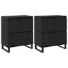 vidaXL Dressoir 2 st Zwart Eiken 60 x 35 x 70 cm