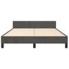 vidaXL Bedframe zonder matras 140x190 cm fluweel donkergrijs