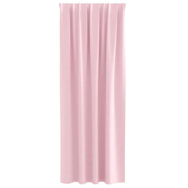 vidaXL Zwart-out Gordijnen met Ringen 2 pcs Babyroze 260 x 140 cm
