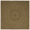 vidaXL Gebied Tapijt Zwart 240 x 240 cm Jute