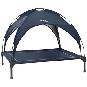 vidaXL Hondenbed 104 x 86 x 84,5 cm Staal Marineblauw