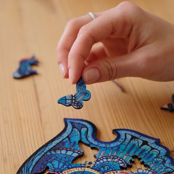 UNIDRAGON Puzzel Eternal Elephant 194 stukjes medium 34x26 cm hout