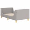 vidaXL Bedframe voor kinderen met hoofdbord Lichtgrijs 80 x 160 cm