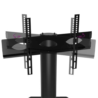 vidaXL Tv-standaard hoek 4-laags voor 32-70 inch zwart