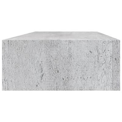 vidaXL Wandschap met lade 60x23,5x10 cm MDF betongrijs