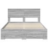 vidaXL Bedframe met hoofdeinde Grijs Sonoma 140 x 200 cm Bewerkt hout