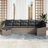 vidaXL Tuin Sofa Set met kussen 7 pcs Grijs 55 x 62 x 69 cm Poly riet