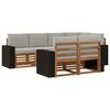 vidaXL Buiten bankenset 7 st Naturel en lichtgrijs Polyester