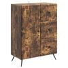 vidaXL Dressoir Gerookt eiken 66 x 34,5 x 90 cm Bewerkt hout