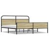 vidaXL Bedframe zonder matras metaal sonoma eikenkleur 200x200 cm
