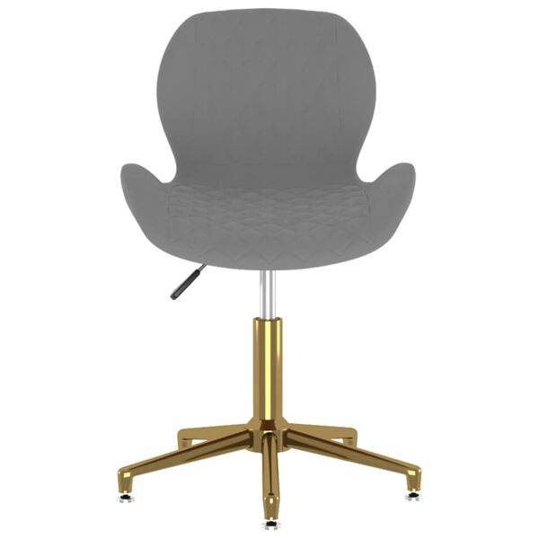 vidaXL Eetkamerstoelen draaibaar 6 st fluweel donkergrijs