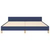 vidaXL Bedframe zonder matras stof blauw 160x200 cm