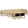 vidaXL Buiten bankenset 9 st Wit en Beige