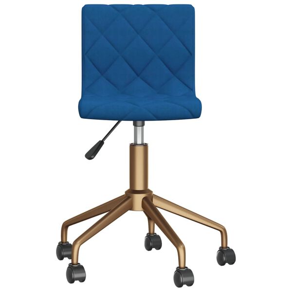 vidaXL Eetkamerstoelen draaibaar 2 st fluweel blauw