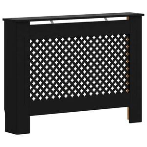 vidaXL Radiatorombouw 112x19x81,5 cm MDF zwart