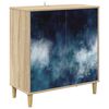 vidaXL Dressoir RAALTE Sonoma 69 x 33 x 75 cm Bewerkt hout