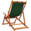 vidaXL Strandstoelen 2 st inklapbaar stof groen