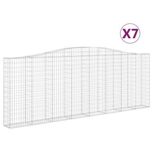 vidaXL Schanskorven 7 st gewelfd 400x30x140/160 cm ijzer
