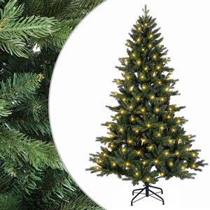 vidaXL Kunstmatige Inklapbare Kerstboom 120 cm 150 LED's Warmwit
