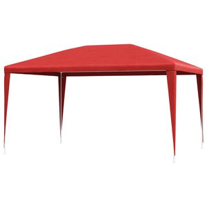 vidaXL Partytent 400 x 300 x 255 cm Rood PE en staal