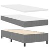 vidaXL Boxspringbed Lichtgrijs en wit. 90 x 190 cm Katoen Stof