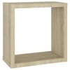 vidaXL Wandschappen kubus 2 st 30x15x30 cm sonoma eikenkleurig