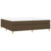 vidaXL Boxspring bed stof donkerbruin 200x200 cm