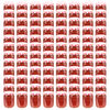 vidaXL Jampotten met wit met rode deksels 96 st 230 ml glas