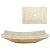 vidaXL Gootsteen 50x35x12 cm marmer cr&egrave;me