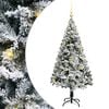 vidaXL Kunstkerstboom met 150 LED Wit 150 cm PVC en Staal en Kunststof