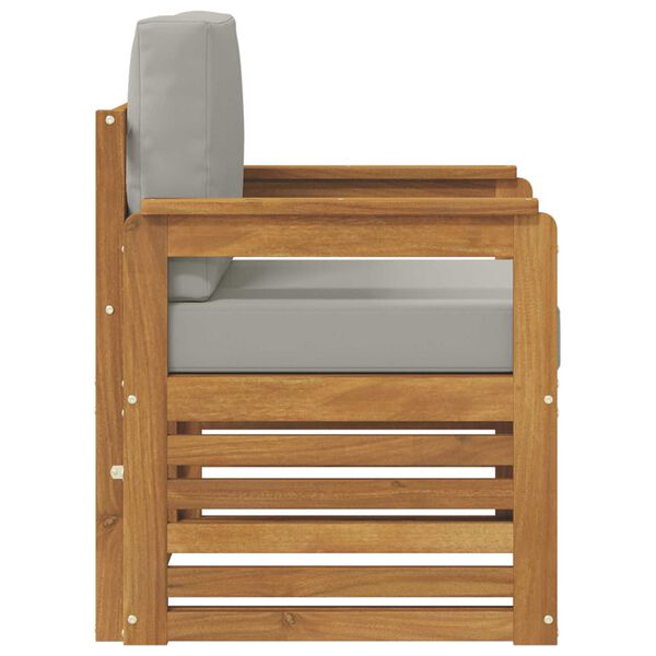 vidaXL Buiten bankenset met kussen Naturel 71 x 63 x 73 cm