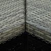 vidaXL 4-delige Tuinbarset met kussens poly rattan grijs