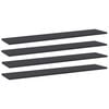 vidaXL Wandschappen 4 st 100x20x1,5 cm spaanplaat grijs
