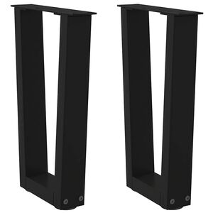 vidaXL Salontafelpoten 2 st V-vormig 28x(42-43,3) cm staal zwart