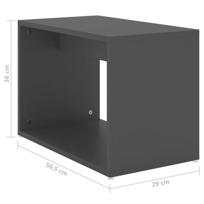 vidaXL 3-delige Salontafelset 60x60x30 cm grijs