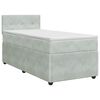vidaXL Boxspringbed met matras Lichtgrijs 90 x 190 cm Fluweel