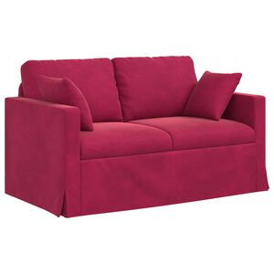 vidaXL Bank Wijnrood 138 x 78 x 80 cm Fluweel